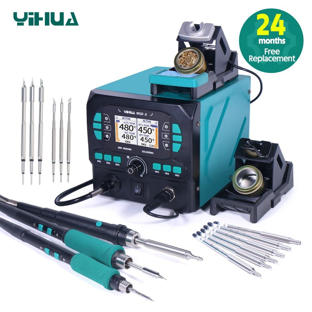 YIHUA 992D-II Hot Air Rework Station for Microscope Soldering Electronic Repair