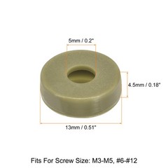 100Pcs 5mm Hinged Screw Cover Caps Plastic Fold Screw Snap Covers Green