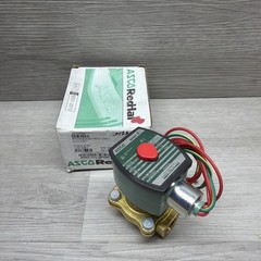 ASCO 8210G034 Red Hat Solenoid Valve, 24VDC Coil, 1/2” NPT Ports, New
