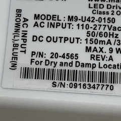 Magtech 20-4565 M9-U42-0150 AC-Dimm Isolated LED Driver 9W 150mA 33-42VDC