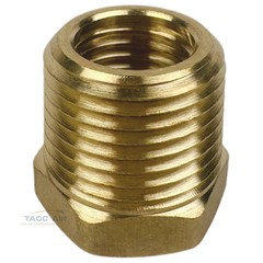 2PC 3/8″ Male x 1/4″ Female Hex Reducer Bushing Adapter Pipe Reducing Fitting
