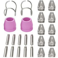 24PCS AG60 Plasma Cutter Torch Consumables for CUT55 PRO/PROLUX/60 HF Pilot ARC