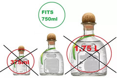 (1x) 1.5 oz Liquor Bottle MEASURED POUR SPOUT Chrome 285-50 Pourer For Patron750