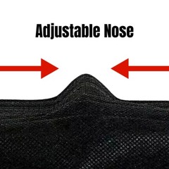 100 PCS Disposable Face Mask Non Medical Surgical 3 Ply Ear loop Black Masks