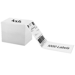 1000 4×6 Fanfold Thermal Labels Direct Shipping Label for Zebra Rollo Printers