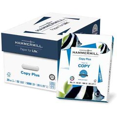 Hammermill Copier Plus Paper Letter Size 8 1/2″ x 11″ 5000 Sheets 10 Reams 20 Lb
