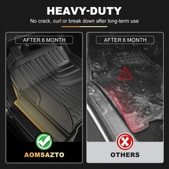 Aomsazto Floor Mats For 2013-2018 Dodge Ram 1500/2500/3500 Crew Cab All Weather