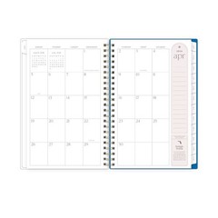 Weekly/Monthly Planner 15 Month Wirebound 5"x8" Clear Multi Cover