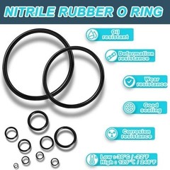 2.62mm cord thickness AS568/ISO 3601 premium O-rings made of NBR70 in carbon black