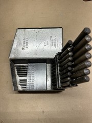 vintage Huot Drill Bit Index Set 1/16 to 1/2 Made in USA 28 Piece Case Bits