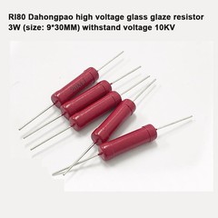 RI80 3/5/10/20/50/100W Power Rated 10R-10G Ohm High Voltage Glaze Resistor New