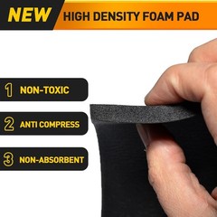 4Pcs Neoprene Foam Padding Sheet 3/4in 12x8in Self Adhesive Anti Vibration Black