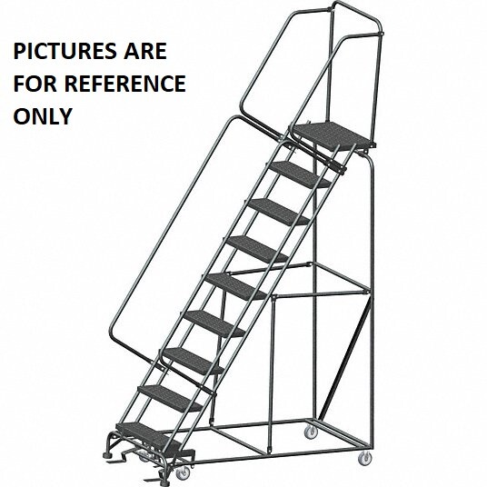 NEW! Tri-Arc 156 in H Steel Rolling Ladder, 12 Steps, 450 lb Load Cap!!