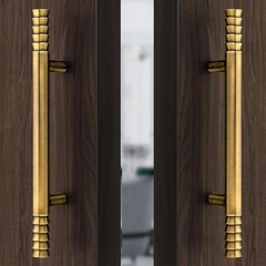 Main Door Handle 14″ Brass Finish Heavy Duty Handle Pull Push 2 Unit