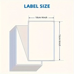 500-4000 Fanfold 4 x 6 Direct Thermal Labels White Perforated Shipping Labels