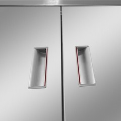 42W x 21H Inch Stainless Steel Outdoor Kitchen Access Door Double