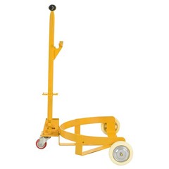 55 Gallon Drum Dolly, 1200lbs capacity, with 2 fixed PU Wheels and 1 swivel whee