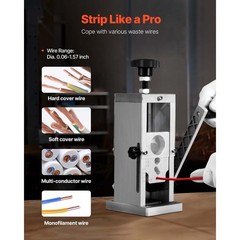 VEVOR Manual Wire Stripping Machine Portable Cable Stripper 0.06”-1.5” Visual