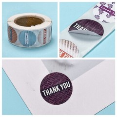 Thank You Professional Sticker Labels 500 each per roll Great for Orders Crafts