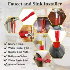 Faucet Sink Installer Multi Tool Pipe Wrench For Plumbers Homeowners Spanner USA