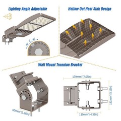 320W 48000LM Outdoor LED Shoebox Parking Lot Light Commercial Street Area Lights