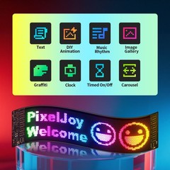 Programmable LED Sign Bluetooth APP Flexible Scrolling Message Board Text Animat