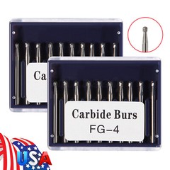 Dental Carbide Burs Tungsten Steel Bur FG # 4 Round for High Speed Handpiece