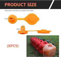 8 Pcs Gas Can Vent Caps, Plastic Fuel Jug Vent Cap Leakproof Spout Cover, Collar