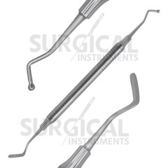 3 Pcs Dental Composite Filling Instrument Ball Tip Burnisher Flat Spatula Silver