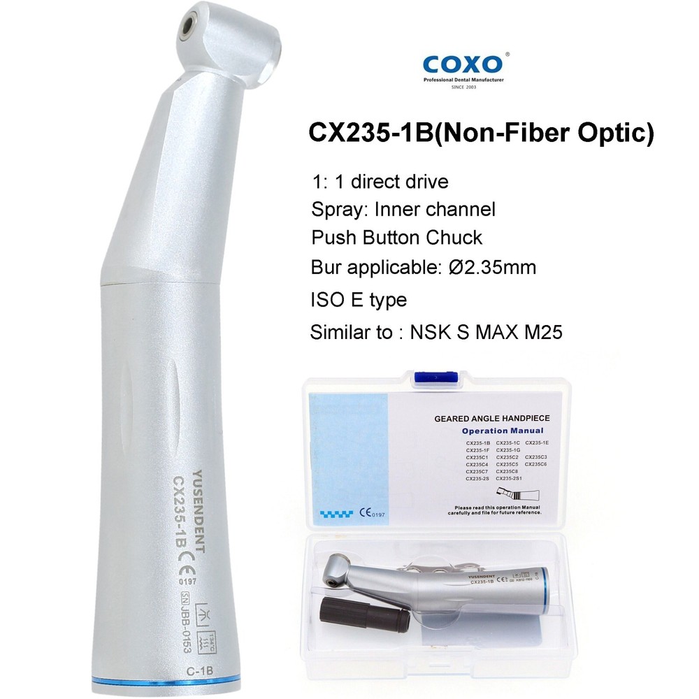 COXO Dental LED Low Speed Contra Angle 20:1 Implant 10:1 6:1 Endo 1:5 Handpiece