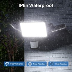 200W Motion Sensor Outdoor Lights, 20000LM LED Flood Lights Outdoor, Wired Se…