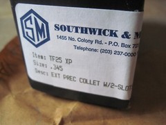 Southwick & Meister TF25 XP Extra Precision Steel Collet w/ 2 Slots, Size .345″