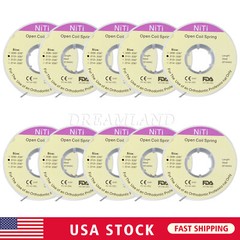 10 Roll Dental Orthodontic Niti Open Coil Spring Spool Dia.010 *030 ” inch 914mm