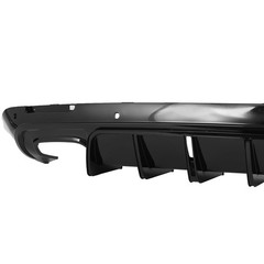 Rear Bumper Diffuser for 2015-2023 Dodge Challenger Fin Splitter LED Gloss Black
