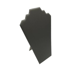 12-1/2″ High Slate Gray Leatherette Necklace Pad with Easel Jewelry Display