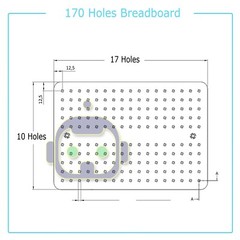 6pcs White Breadboard SYB-170 Tie-points Solderless Prototype PCB Circuit Board