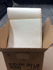 Perforated Computer Paper 9.5″x11″ White 20lb 1700/Ctn