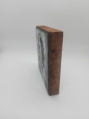 Vintage large letterpress printing block man’s profile portrait