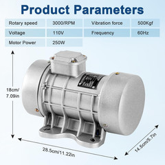 250W Heavy Duty Electric Concrete Vibrator Motor 110V 3000RPM
