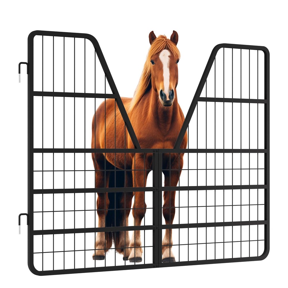 Horse Stall Guard 52″×42″ Horses Ponies Stables Heavy-Duty Coated Steel Horse