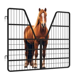 Horse Stall Guard 52″×42″ Horses Ponies Stables Heavy-Duty Coated Steel Horse