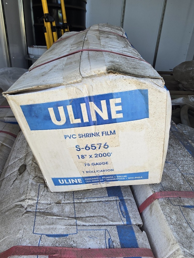 Uline PVC Shrink Film S-6576 18”x2000 75 Gauge (Open Box / Weathered Packaging)