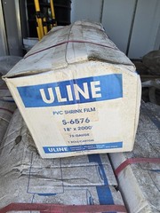 Uline PVC Shrink Film S-6576 18”x2000 75 Gauge (Open Box / Weathered Packaging)