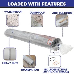 Heavy Duty Rug Storage Bag – Reusable Rug Shipping Bag, Waterproof Plastic Ru…