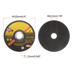 10pcs Cut Off Wheels 125mm x 1.2mm x 22.2mm Black