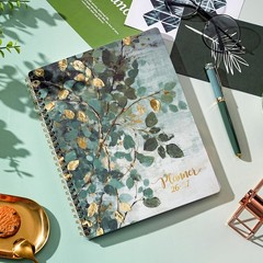 Planner 2026-2027 – Academic 9 X 11 inches, Green Art Leaves