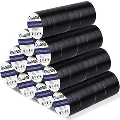 100 Rolls Black Electrical Tape Bulk 3/4 Inch x 66ft, Waterproof Vinyl Electr…