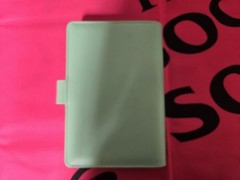 Upcycled Brown Monogram Binder Organizer Mint Green Interior Card Slots