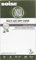 X-9 Multi-Use Copy Paper – 10 Ream (5,000 Sheets) | 8.5″ X 14″ Letter | 92 Brigh