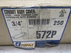 250 LOT NEW Topaz 572P Conduit Body Cover – Painted Hub Size-3/4″